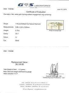 18K Diamond Solitaire Engagement Ring S7 Pre-owned